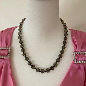 Smokey Swarovski Crystal Necklace